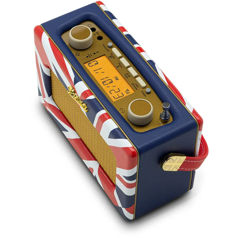 Roberts Revival Uno BT DAB DAB  FM Radio with 2 Alarms in Union Jack Bluetooth LIMITED EDITION