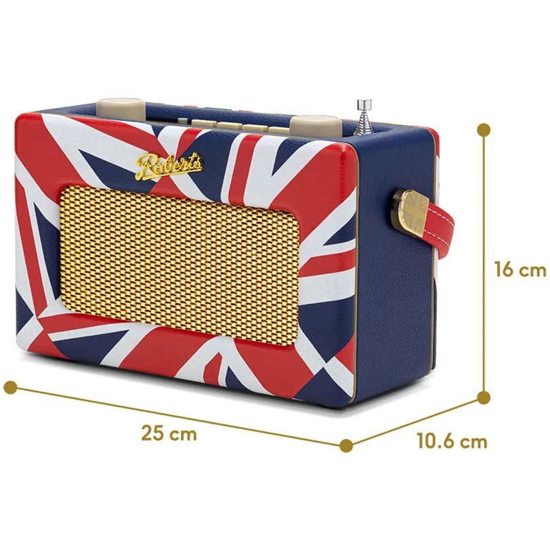 Roberts Revival Uno BT DAB DAB  FM Radio with 2 Alarms in Union Jack Bluetooth LIMITED EDITION