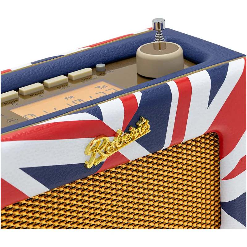 Roberts Revival Uno BT DAB DAB  FM Radio with 2 Alarms in Union Jack Bluetooth LIMITED EDITION