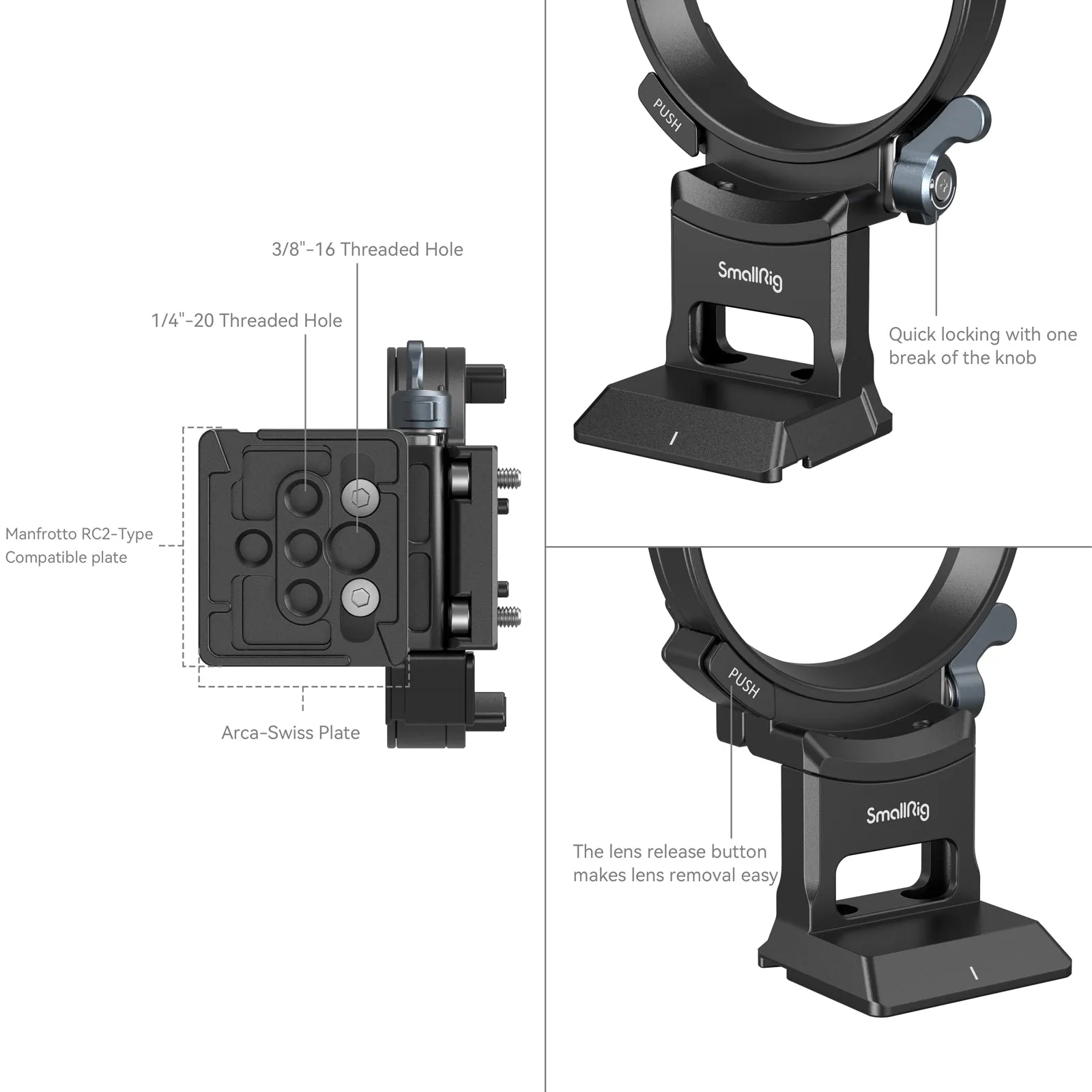 SmallRig Horizontal-to-Vertical Mount Plate (Sony Alpha 7 C II / Alpha 7 CR) 4424