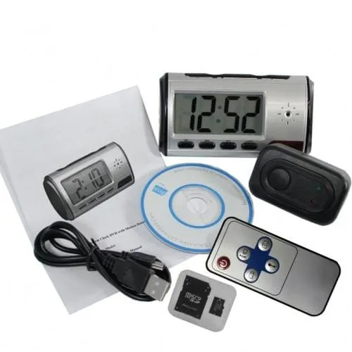 Spy Clock Digital Alarm Clock Hidden Camera Motion Detector 4GB DRV