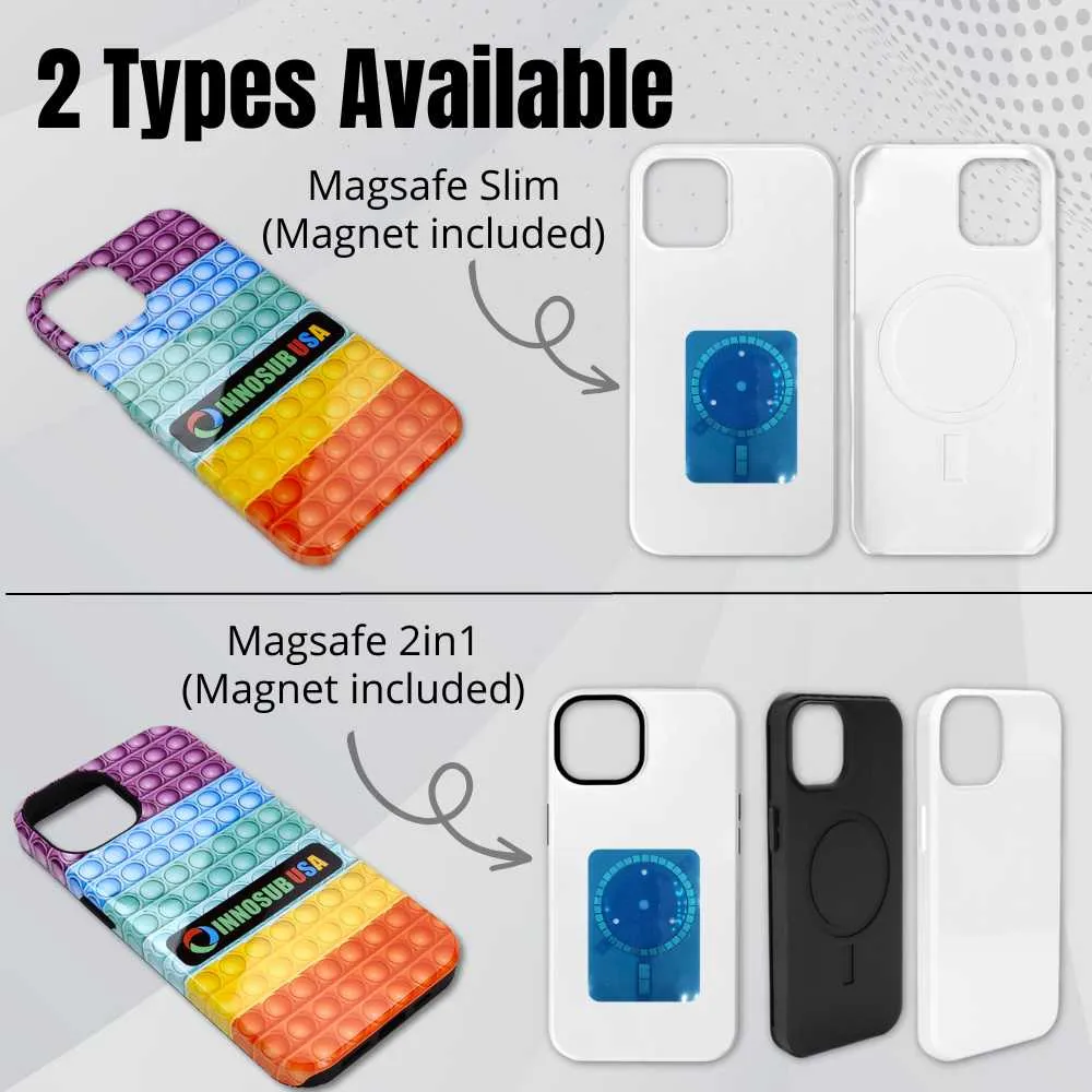 Sublimation 3D Magsafe Phone Cases for iPhone 14 Plus Pro | Slim and MagSafe-2in1