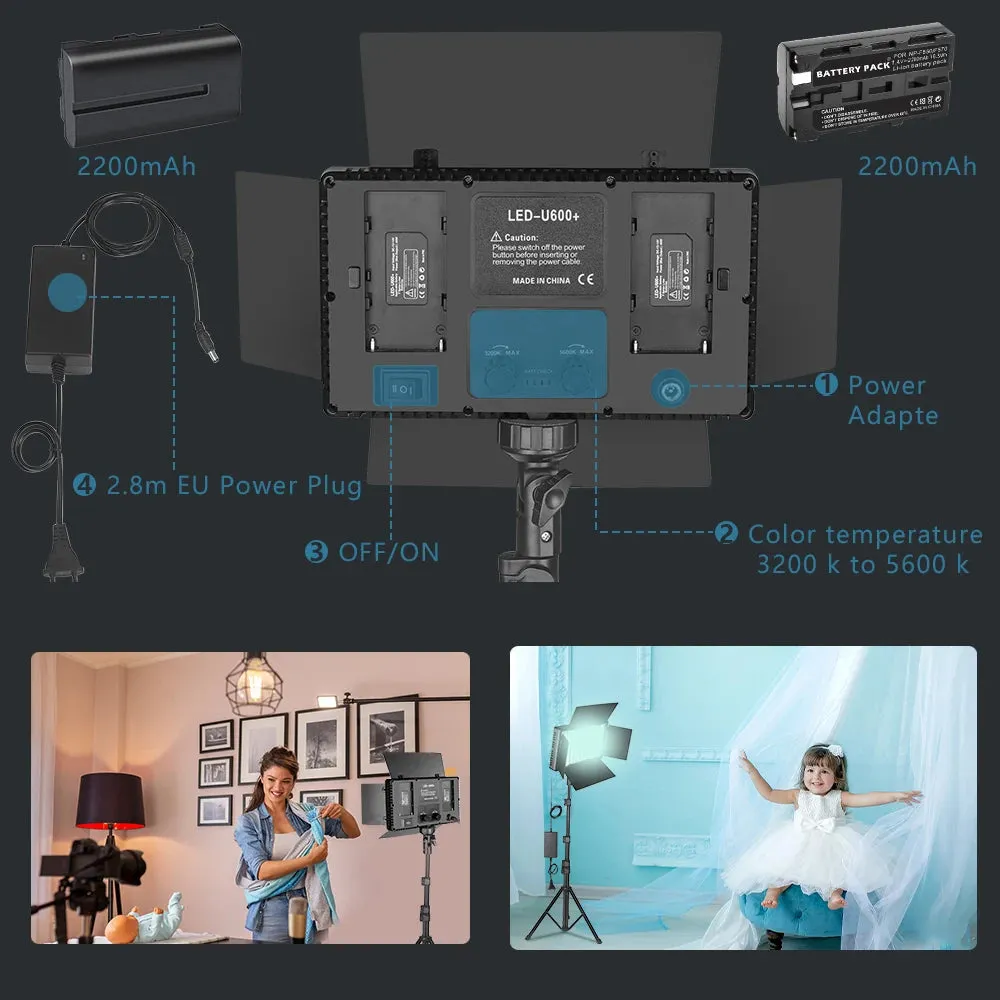 U800  LED Video Light Photo Studio Lamp