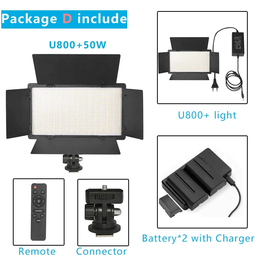 U800  LED Video Light Photo Studio Lamp