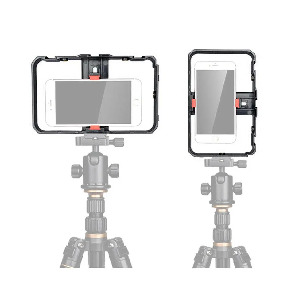 Universal Smartphone Cage Photo Video Rig with Hand Grip