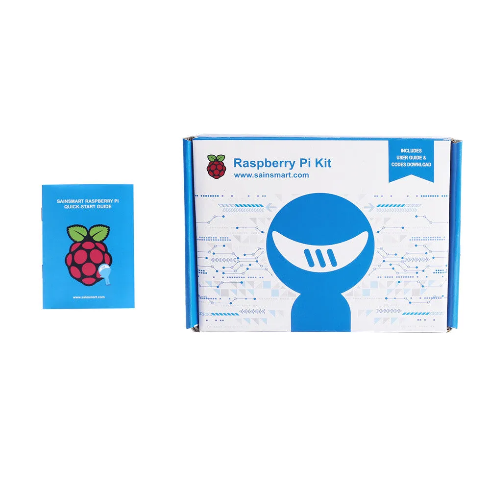 [US ONLY] SainSmart Raspberry Pi 3 Complete Kit : ABS Case   SD Card   HDMI   HeatSinks   USB Charger (UL Listed) Tutorials&Codes