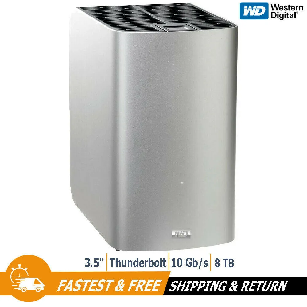 WD My Book 8TB RAID Thunderbolt Duo Dual-Drive External Hard Drive WDBUSK0080JSL