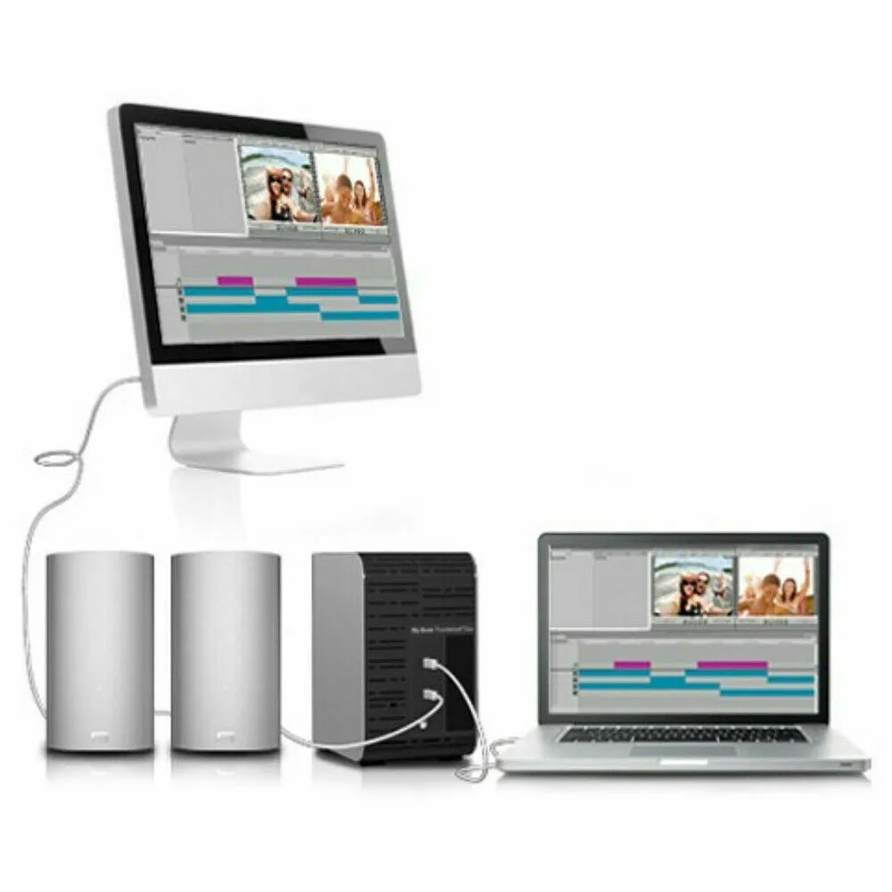 WD My Book 8TB RAID Thunderbolt Duo Dual-Drive External Hard Drive WDBUSK0080JSL