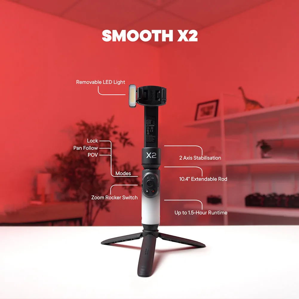 Zhiyun-Tech Smooth-X2 Black Combo 2-Axis Handheld Gimbal (OPEN BOX)